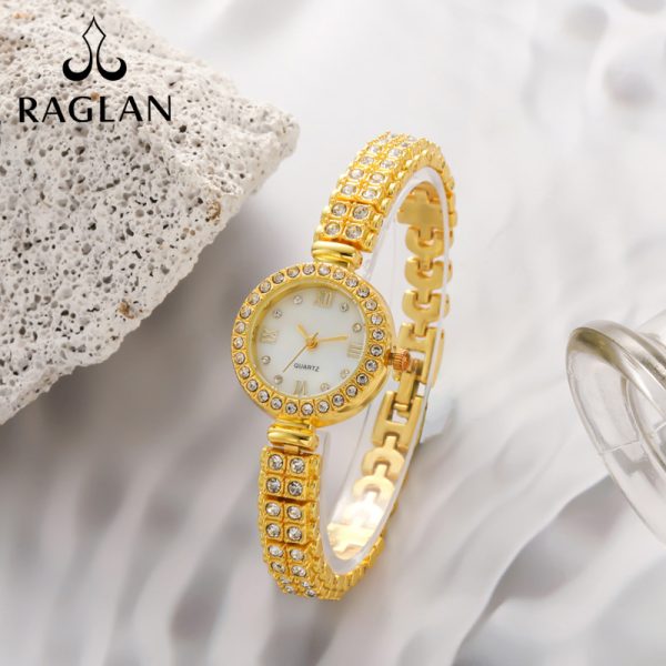 Women'S Simple Fashion Round Diamond Set Dial Bracelet Watch