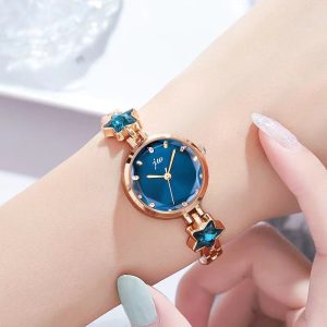 Women'S Fashion Casual Simple Temperament Small round dial Metal Chain Quartz Watch