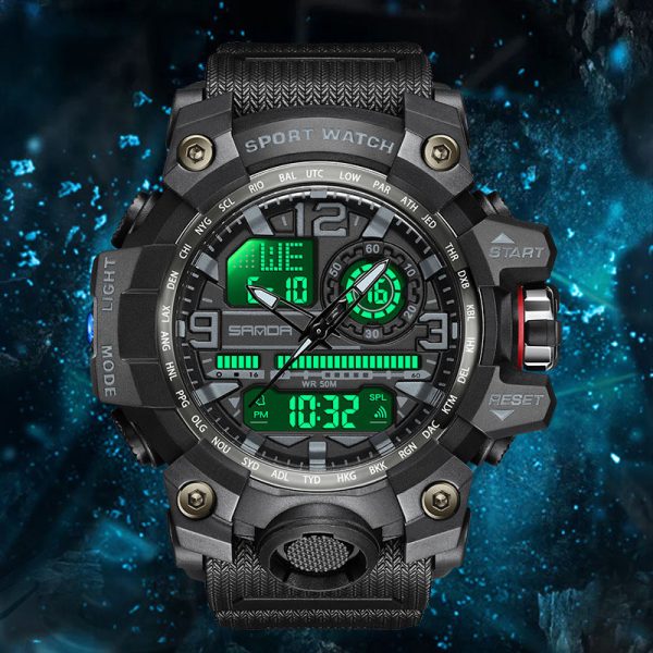 Men'S Fashion Personality Waterproof Multifunctional Electronic Watch