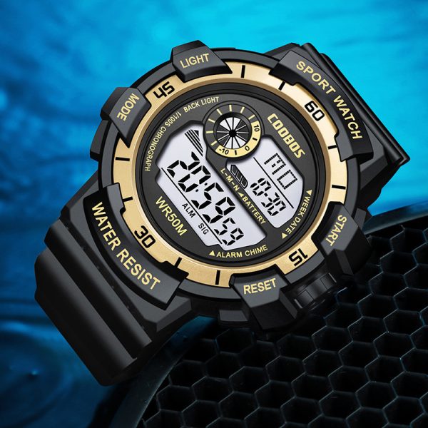 Men'S Fashion Casual Waterproof Sports Electronic Luminous Watch