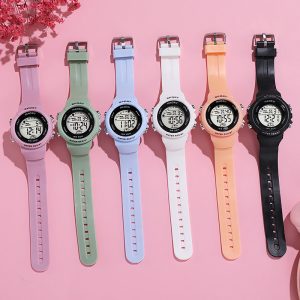Men'S And Women'S Fashion Simple Round Multi-Functional Sports Waterproof Electronic Watch