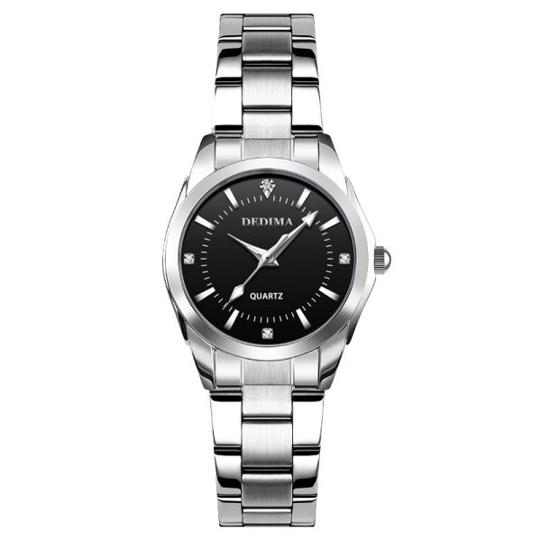 Women'S Fashion Casual Round Dial Waterproof Metal Quartz Watch