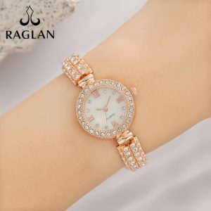 Women'S Simple Fashion Round Diamond Set Dial Bracelet Watch