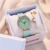 women'S Fashion Casual Preppy Retro round dial Alloy Buckle Quartz Watch