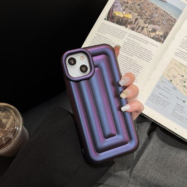 Fashion Personality Three-Dimensional Suitcase Purple All-Inclusive Drop-Proof Apple Phone Case