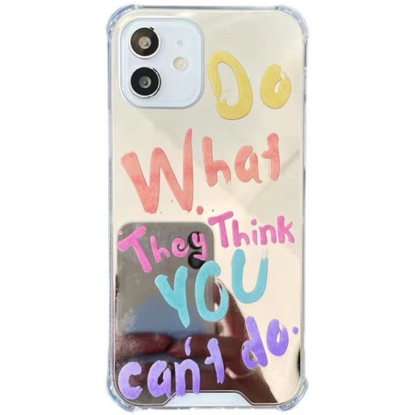 Creative Mirror Design Letter Printed Phone Case