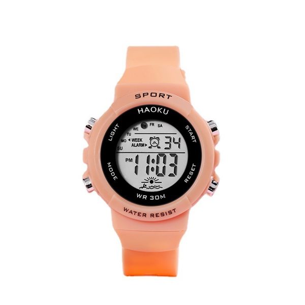 Men'S And Women'S Fashion Simple Round Multi-Functional Sports Waterproof Electronic Watch