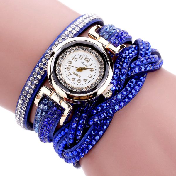 Women Trend Rhinestone Design Bracelet Watch