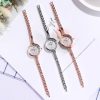 Women'S Casual Fashion Simple Small Round Dial Jewelry Clasp Metal Chain Quartz Watch