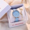 women'S Fashion Casual Preppy Retro round dial Alloy Buckle Quartz Watch