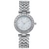 Womens Fashion Diamond Round Dial Quartz Bracelet Watch