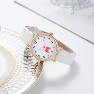 Women'S Fashion Casual Simple Round Dial Bow Quartz Watch
