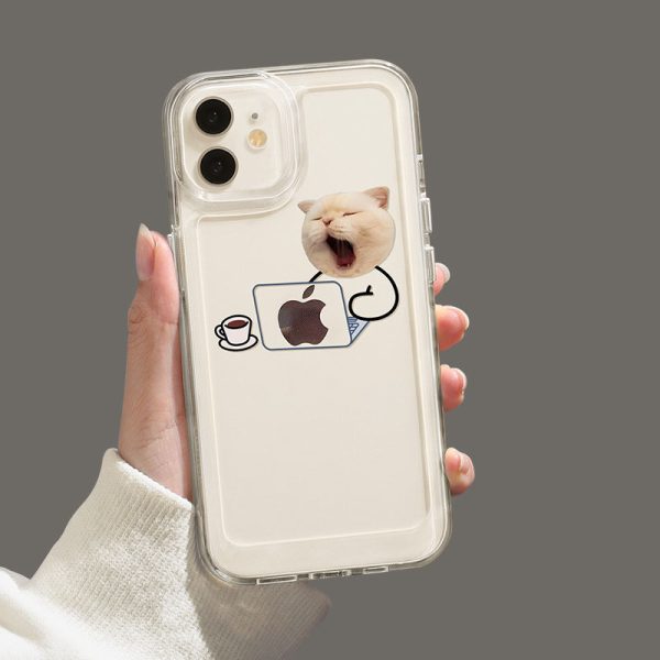 Men'S And Women'S Fashion Casual Creative Cartoon Cats And Dogs Apple Soft Case