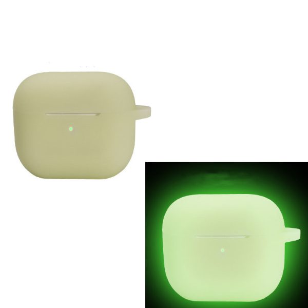 Fashion Simple Solid Color Luminous Protectiv Silicone Airpods Case