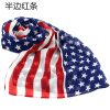 Women'S Creative American Flag Pattern Stars And Stripes Extended Chiffon Scarf