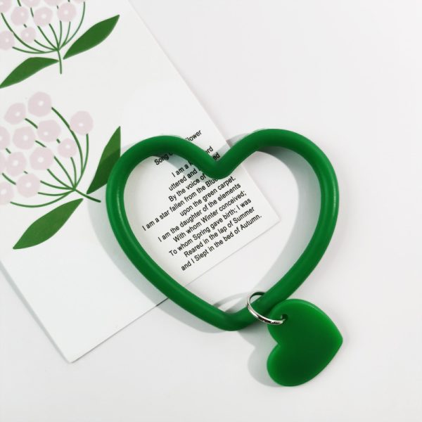Fashion Heart Solid Color Silicone Mobile Phone Chain