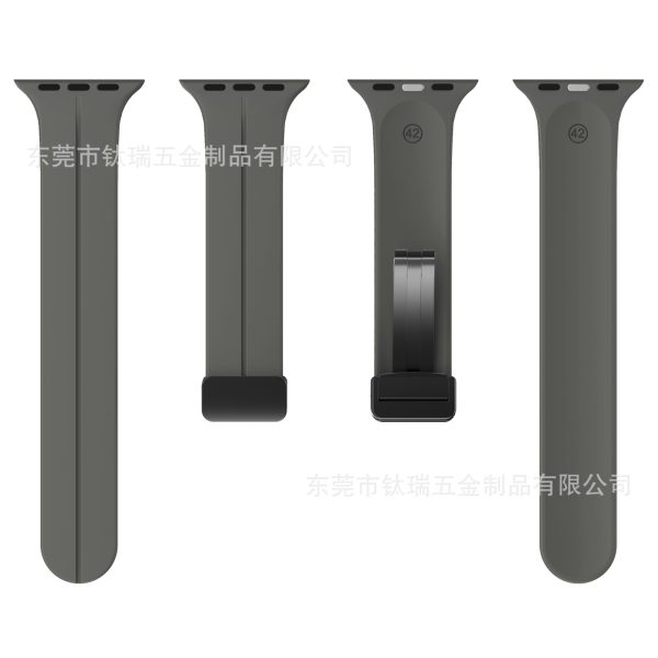 Fashion Simple Magnetic Folding Buckle Silicone Apple Watch Band