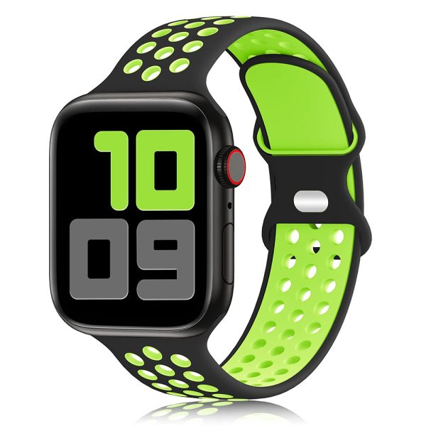 Fashion Dual Color Cutout Silicone Apple Watch Bands