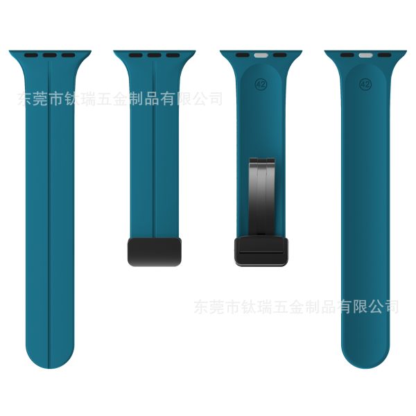 Fashion Simple Magnetic Folding Buckle Silicone Apple Watch Band