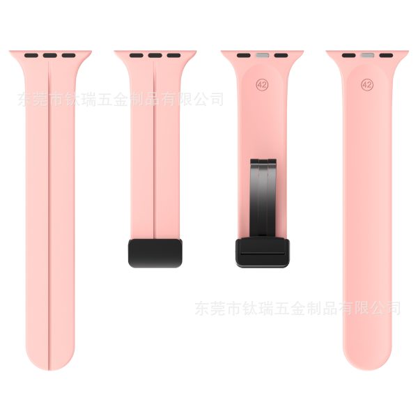 Fashion Simple Magnetic Folding Buckle Silicone Apple Watch Band