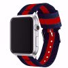 Men'S And Women'S Fashion Three-Color Stripe Apple Watch Canvas Nylon Bands