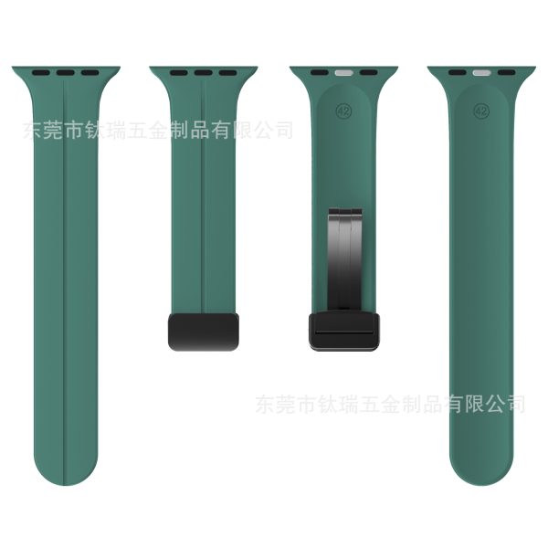 Fashion Simple Magnetic Folding Buckle Silicone Apple Watch Band