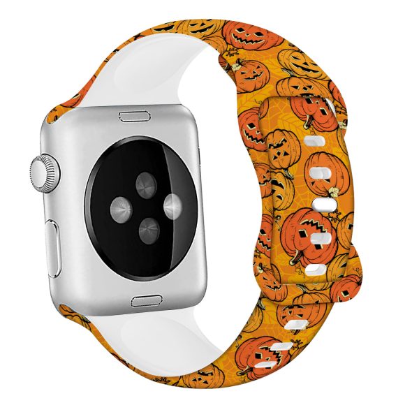 Halloween Multicolor Print Silicone Apple Watch Bands