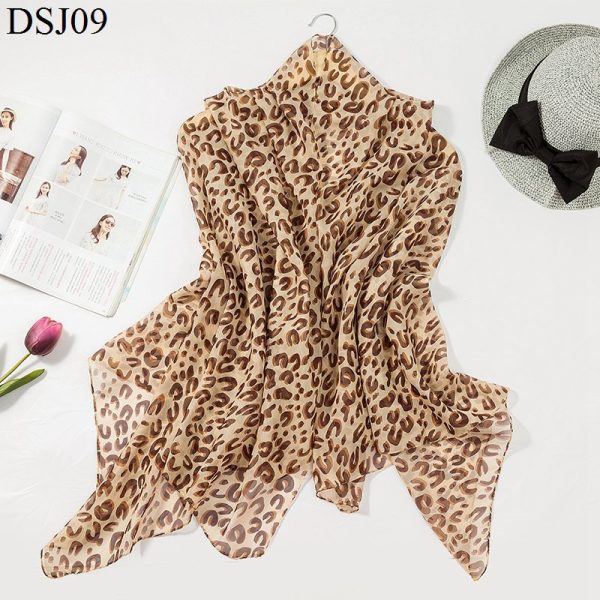 Women'S Fashion Personality Leopard Chiffon Scarf