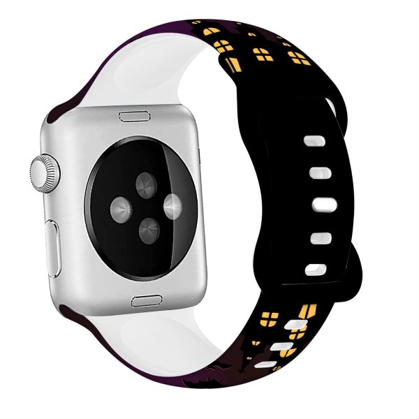 Halloween Multicolor Print Silicone Apple Watch Bands