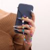 Women Fashion Simple Handmade Colorful Floral Phone Chain