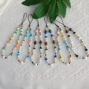 Women Simple Bohemian Acrylic Beads Fashion Phone Chain