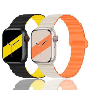 Fashion Simple Two-Color Double-Sided Magnetic Suction Silicone Apple Watch Band