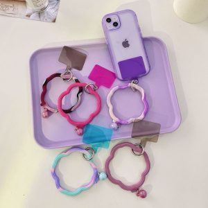 Women'S Fashion Solid Color Silicone Creative Flower Phone Chain