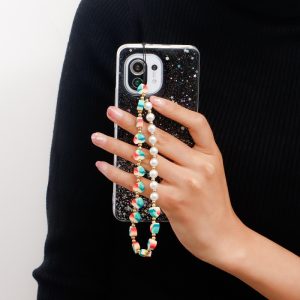 Women Fashion Simple Heart Pearl Phone Chain