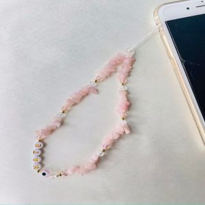 Fashion Crystal Stone Pearl Phone Chain