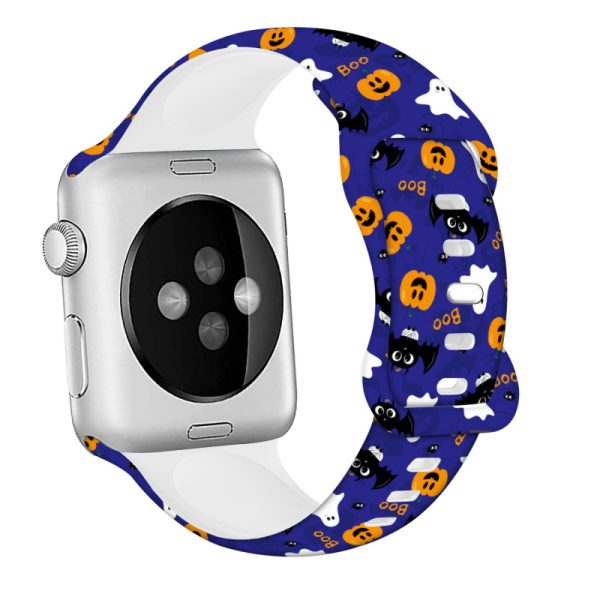 Halloween Multicolor Print Silicone Apple Watch Bands