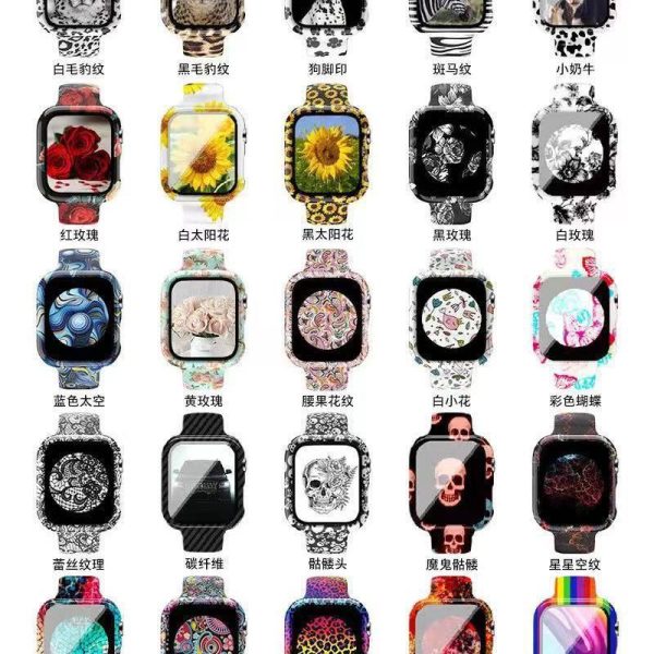 Fashion Multicolor Print Silicone Apple Watch Bands