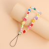 Women Fashion Simple Rainbow Beaded Phone Chain