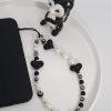 Women Simple Creative Bohemia Black White Love Pearl Phone Chain