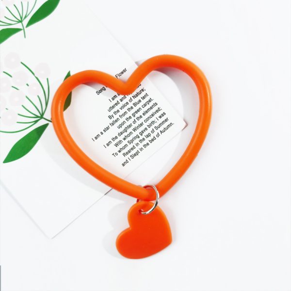 Fashion Heart Solid Color Silicone Mobile Phone Chain