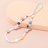 Women Fashion Luck Eyes Beaded Mobile Phone Chain Key Chain