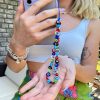 Women Fashion Colorful Eyes Beaded Mobile Phone Chain