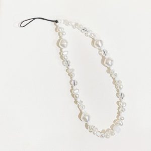 Women Fashion Simple Pearl Pendant Phone Chain
