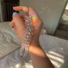 Fashion Glass Crystal Square Bead Phone Chain