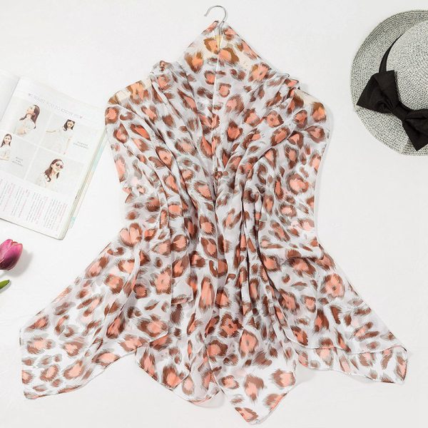 Women'S Fashion Personality Leopard Chiffon Scarf