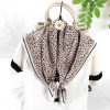 Women'S Fashion Casual Leopard Imitation Silk Square Scarf