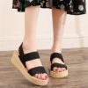 Plus Size Women Fashion Cross Strap Platform Sandals