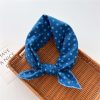 Women Fashion Polka Dot Printed Cotton Linen Small Silk Scarf