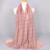 Women Fashion Simple Cord Silk Sequin Scarf