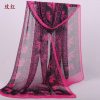Women Fashion Classic Elephant Print Chiffon Long Silk Scarf